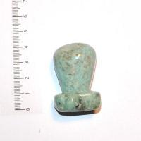 Scu 007b perle prehistorique phallus amazonite 38gr 45x30 phallique amulette loisirs creatifs