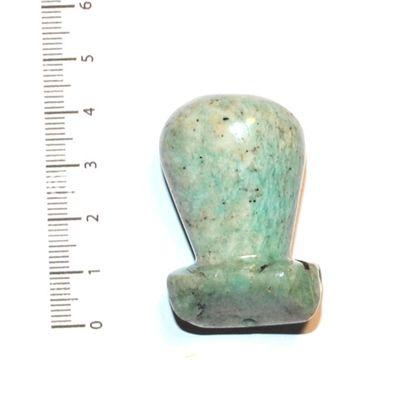 Scu 007d perle prehistorique phallus amazonite 38gr 45x30 phallique amulette loisirs creatifs