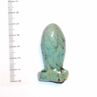 Scu 008b perle prehistorique phallus amazonite 29gr 50x25 phallique amulette loisirs creatifs