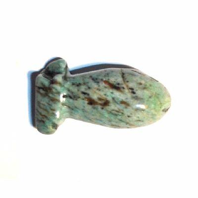 Scu 008c perle prehistorique phallus amazonite 29gr 50x25 phallique amulette loisirs creatifs