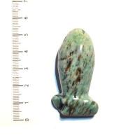 Scu 008d perle prehistorique phallus amazonite 29gr 50x25 phallique amulette loisirs creatifs