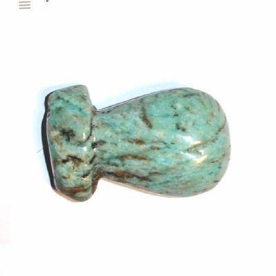 Scu 009b perle prehistorique phallus amazonite 32gr 45x30 phallique amulette loisirs creatifs