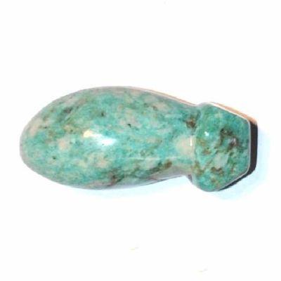 Scu 010a perle prehistorique phallus amazonite 32gr 55x22 phallique amulette loisirs creatifs