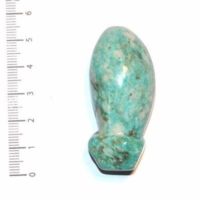 Scu 010b perle prehistorique phallus amazonite 32gr 55x22 phallique amulette loisirs creatifs