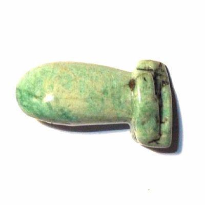 Scu 011c perle prehistorique phallus amazonite 30gr 50x25 phallique amulette loisirs creatifs