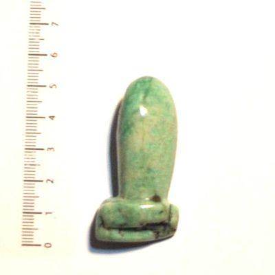 Scu 011b perle prehistorique phallus amazonite 30gr 50x25 phallique amulette loisirs creatifs