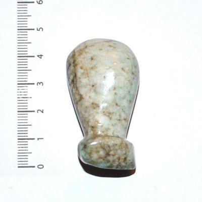 Scu 012b perle prehistorique phallus amazonite 29gr 45x25 phallique amulette loisirs creatifs