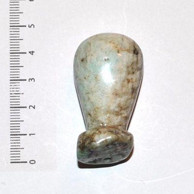 Scu 012b perle prehistorique phallus amazonite 29gr 45x25 phallique amulette loisirs creatifs