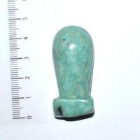 Scu 013b perle prehistorique phallus amazonite 26gr 45x20 phallique amulette loisirs creatifs