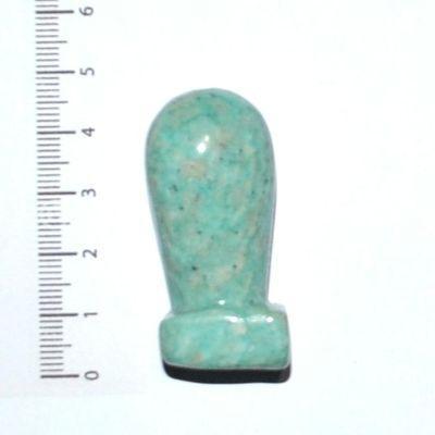 Scu 013b perle prehistorique phallus amazonite 26gr 45x20 phallique amulette loisirs creatifs