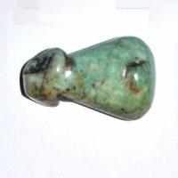 Scu 014a perle prehistorique phallus amazonite 24gr 40x25 phallique amulette loisirs creatifs
