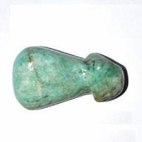 Scu 014c perle prehistorique phallus amazonite 24gr 40x25 phallique amulette loisirs creatifs