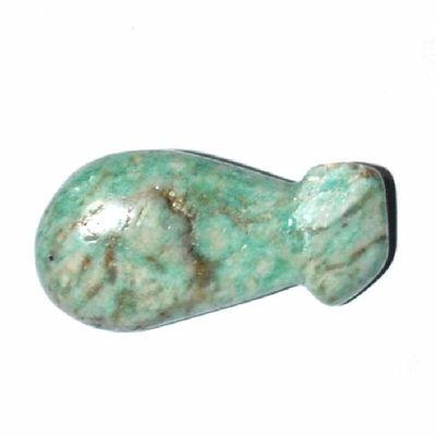 Scu 015a perle prehistorique phallus amazonite 20gr 45x20 phallique amulette loisirs creatifs