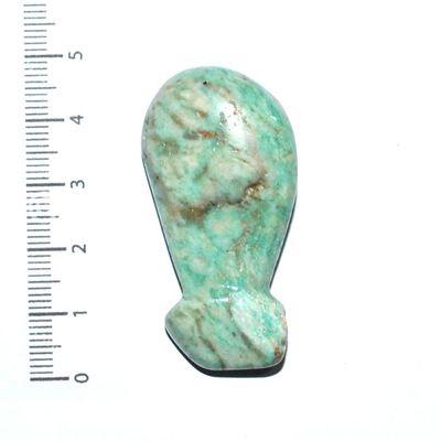 Scu 015b perle prehistorique phallus amazonite 20gr 45x20 phallique amulette loisirs creatifs