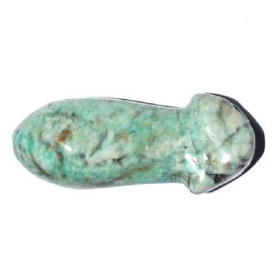 Scu 016a perle prehistorique phallus amazonite 14gr 42x18 phallique amulette porte bonheur