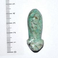 Scu 016b perle prehistorique phallus amazonite 14gr 42x18 phallique amulette porte bonheur