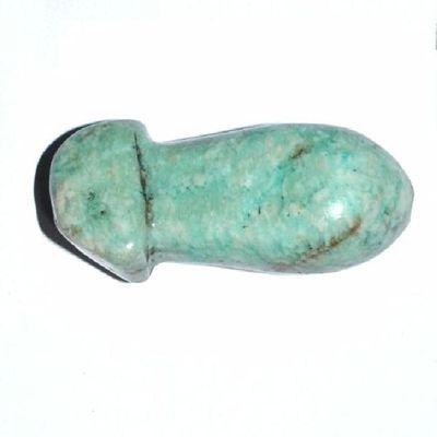 Scu 016c perle prehistorique phallus amazonite 14gr 42x18 phallique amulette porte bonheur