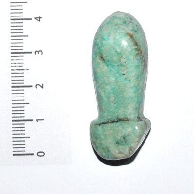 Scu 016b perle prehistorique phallus amazonite 14gr 42x18 phallique amulette porte bonheur