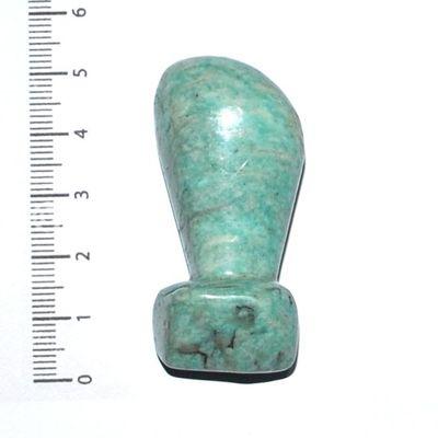Scu 017b perle prehistorique phallus amazonite 28gr 55x22 phallique amulette porte bonheur