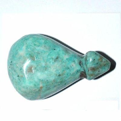 Scu 019b perle prehistorique phallus amazonite 29gr 45x30 phallique amulette porte bonheur