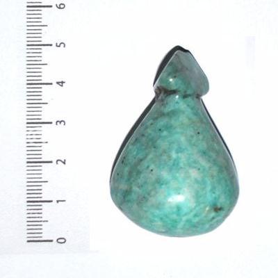 Scu 019d perle prehistorique phallus amazonite 29gr 45x30 phallique amulette porte bonheur 1
