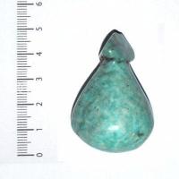 Scu 019d perle prehistorique phallus amazonite 29gr 45x30 phallique amulette porte bonheur 1