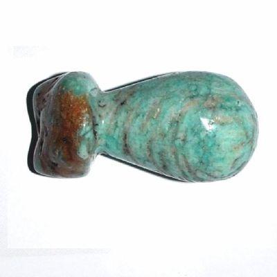 Scu 020a perle prehistorique phallus amazonite 22gr 40x20 phallique amulette porte bonheur