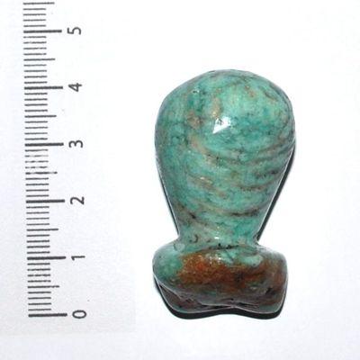 Scu 020d perle prehistorique phallus amazonite 22gr 40x20 phallique amulette porte bonheur