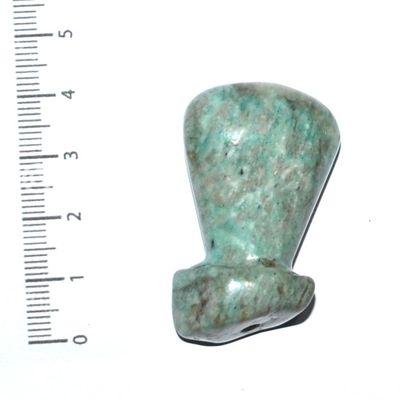 Scu 022d perle prehistorique phallus amazonite 19gr 40x25 phallique amulette porte bonheur