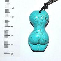 Scu 025c pendentif venus turquoise 21gr 45x20x15 prehistorique neolithique paleolithique