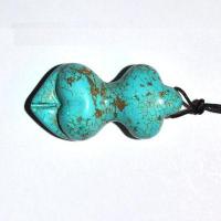 Scu 026d pendentif venus turquoise 21gr 45x25x15 prehistorique neolithique paleolithique