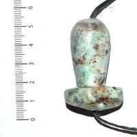 Scu 029a pendentif phallus perle amazonite 25gr 45x20mm prehistorique neolitique gaulois celte