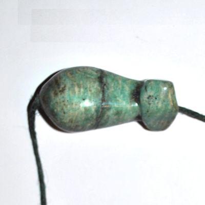 Scu 031d pendentif phallus perle amazonite 33gr 50x25mm prehistorique neolitique gaulois celte