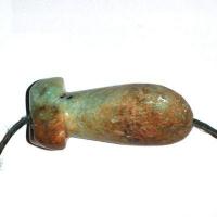 Scu 033d pendentif phallus perle amazonite 29gr 55x22mm prehistorique neolitique gaulois celte 1