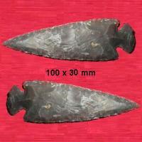 Slx 10030b pointe de fleche sagaie harpon 100x30mm silex prehistorique achat vente