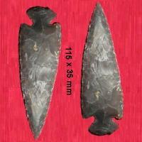 Slx 11535a pointe de fleche sagaie harpon 115x35mm silex prehistorique achat vente
