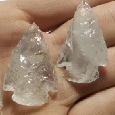 Slx 3018a pointe fleche en cristal de roche 5gr 30x18mm neolitique prehistoire siles taille