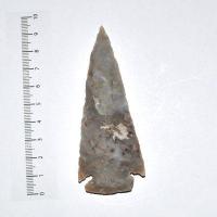 Slx 9035a pointe de fleche prehistorique 90x35 mm en silex taille neolithique