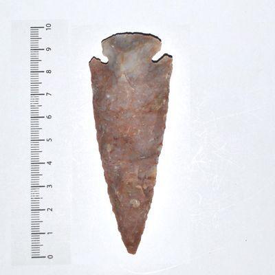 Slx 9035c pointe de fleche prehistorique 90x35 mm en silex taille neolithique