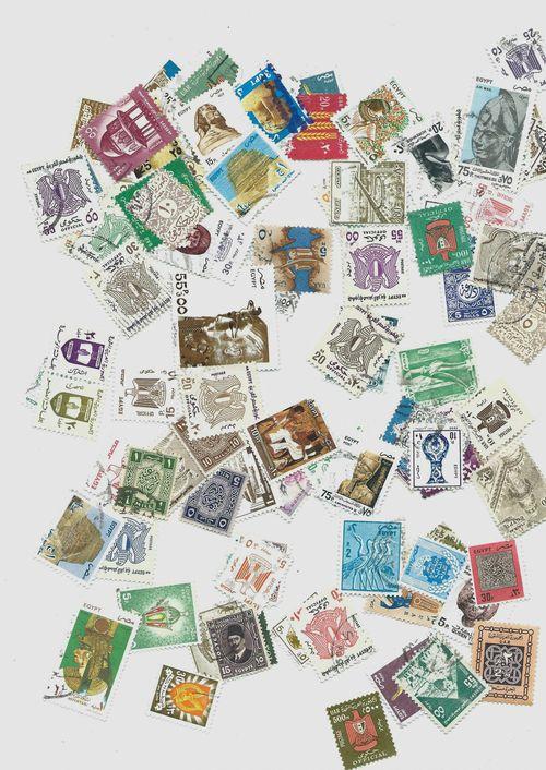 Tp 1002a lot de 100 timbres postes egypte neufs obliteres 1