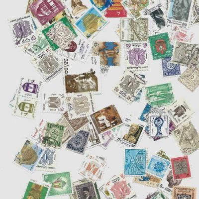 Tp 1002b lot de 100 timbres postes egypte neufs obliteres