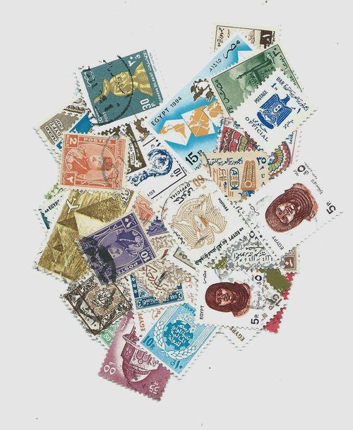 Tp 1002b lot de 50 timbres postes egypte obliteres