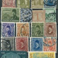 Tp 1004a lot de 18 timbres anciens postes egypte obliteres