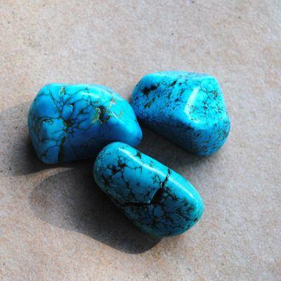 Tqp 032b lot 3xturquoise 57gr pierres brute polies achat vente