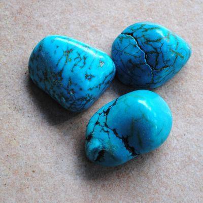 Tqp 044a lot 3xturquoise 65gr pierres brute polies achat vente