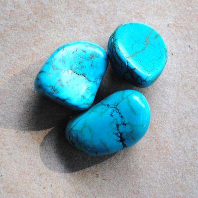 Tqp 044b lot 3xturquoise 65gr pierres brute polies achat vente
